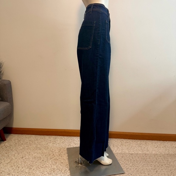 Oat NY Dark-wash, High-waisted Wide-Leg Jeans - Picture 8 of 16